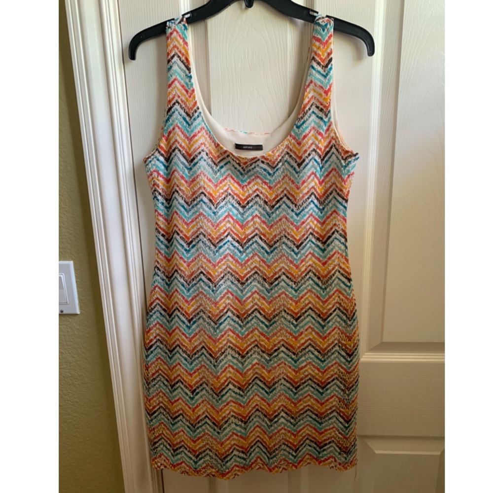 Colorful shorter summer dress